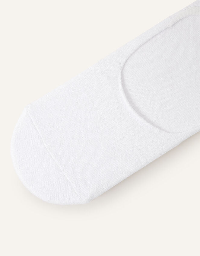Super Soft Cotton Footsie Socks, White (WHITE), large