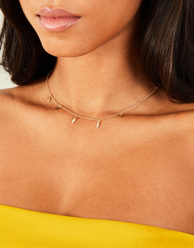 Leaf Station Necklace, , large