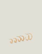 Twisted Chunky Hoops Set of Three, , large