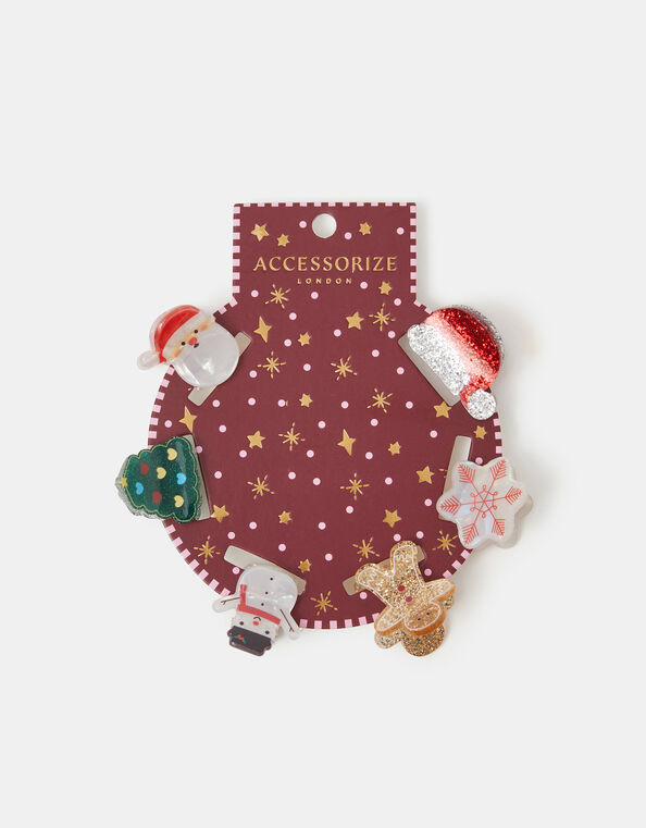 6-Pack Mini Christmas Claw Clips, , large