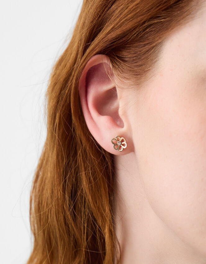 3-Pack Flower Stud Earrings, , large