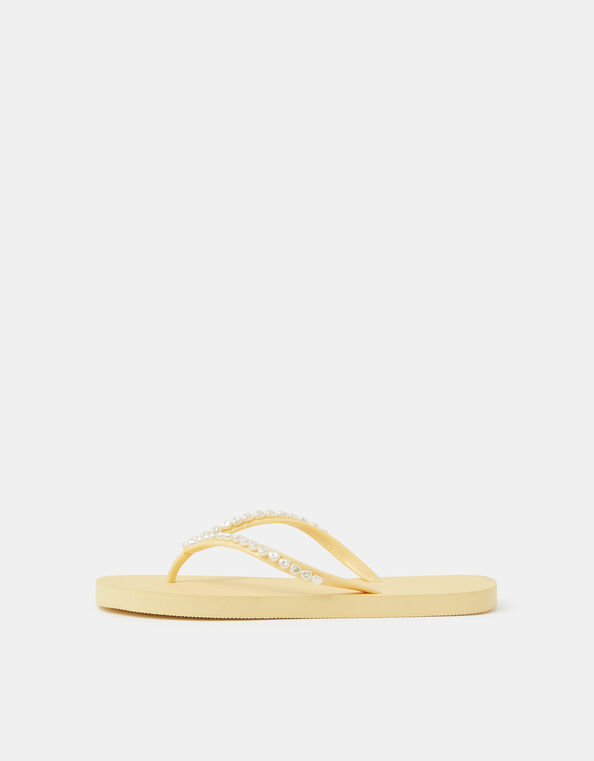 Pearl Flip Flops Yellow