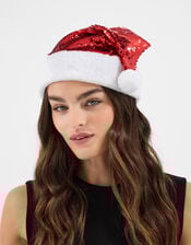 Sequin Santa Hat, , large