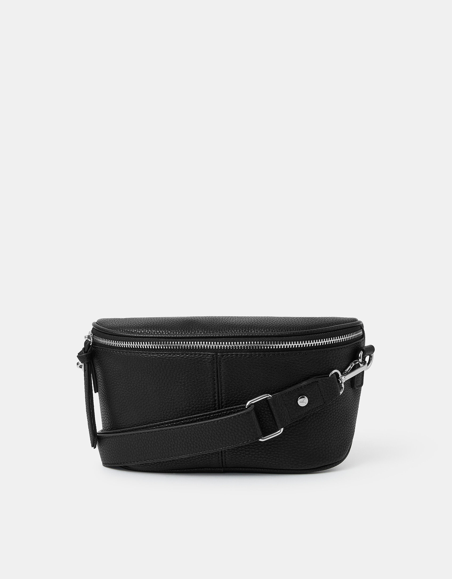 Crossbody Sling Bag, Black Strap