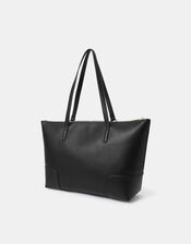 Plain Tote Bag, Black (BLACK), large