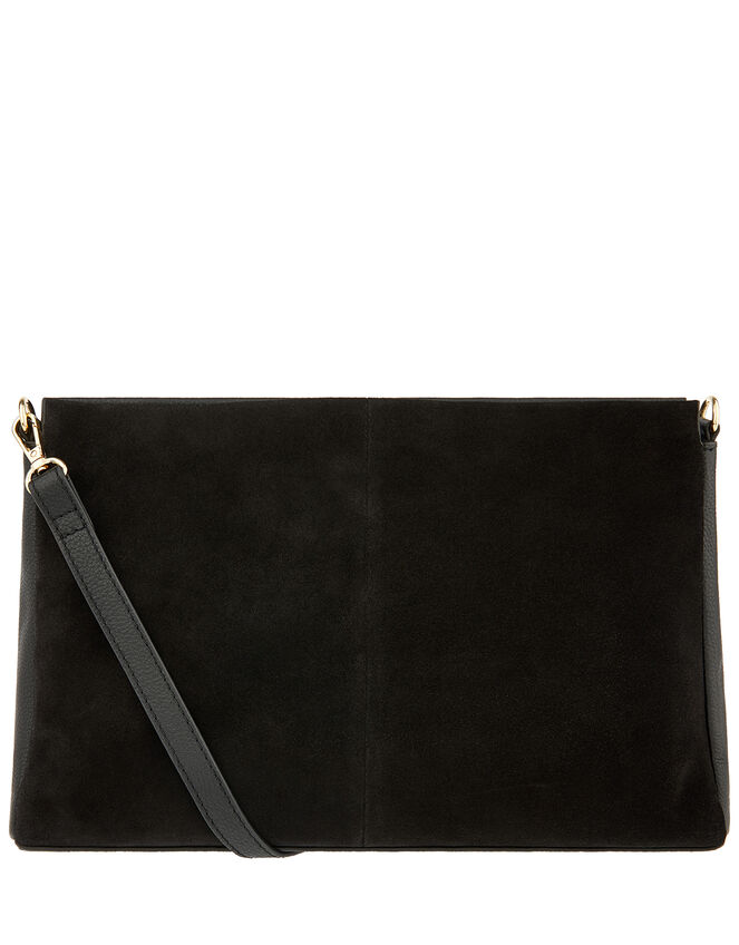 Jane Leather and Suede Clutch Bag, , large