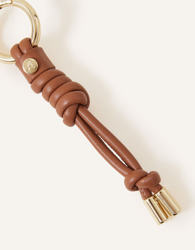 Knotted Keyring, Tan (TAN), large