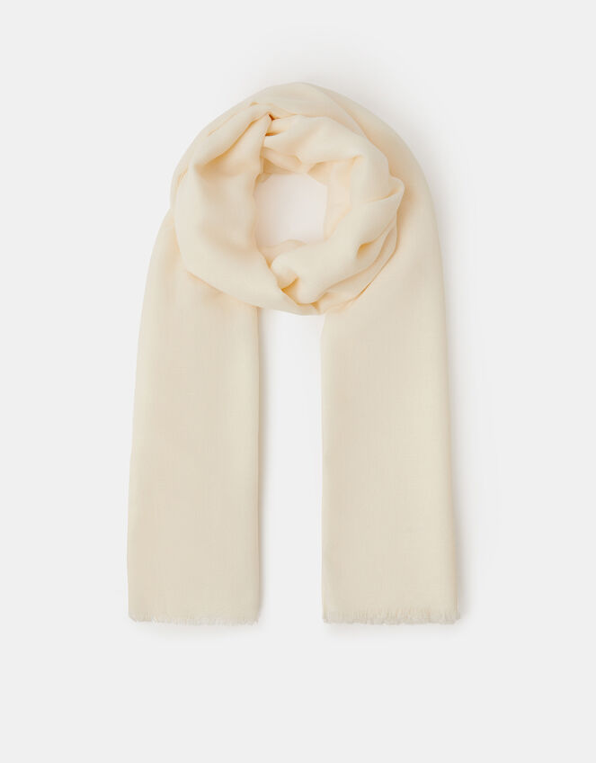 Lightweight Plain Scarf, Natural (NATURAL), large