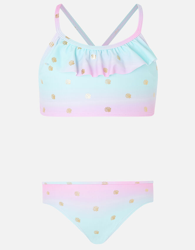 Mermaid Shell Print Bikini Set, Multi (BRIGHTS-MULTI), large