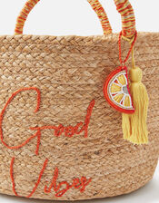 Good Vibes Basket Bag, , large