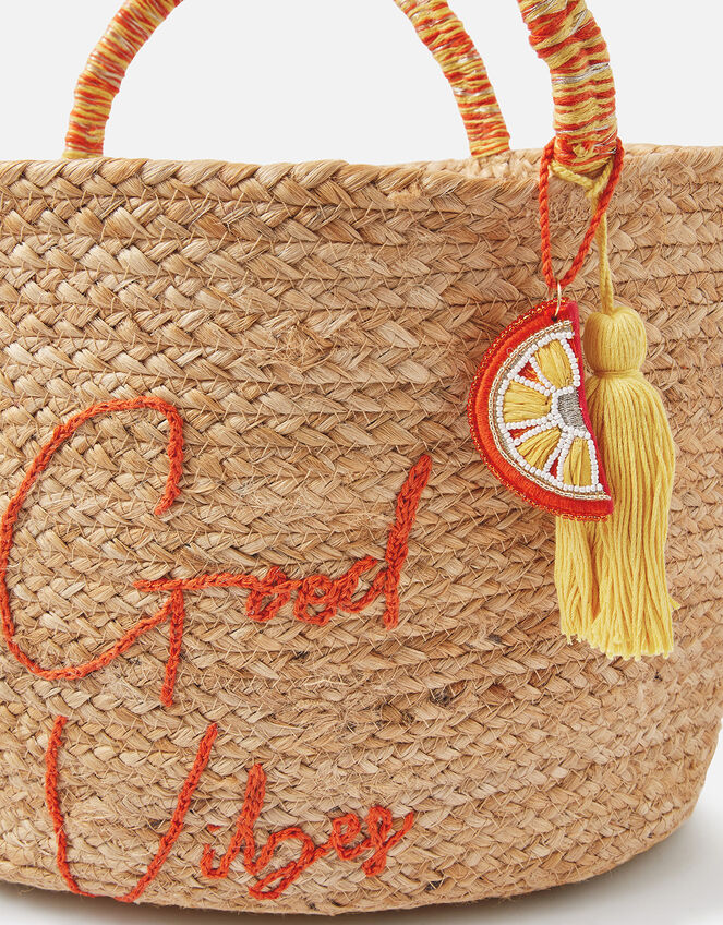Good Vibes Basket Bag, , large