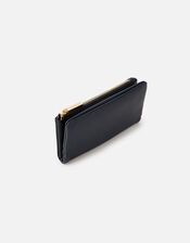 Foldover Zip Coin Purse , Blue (NAVY), large