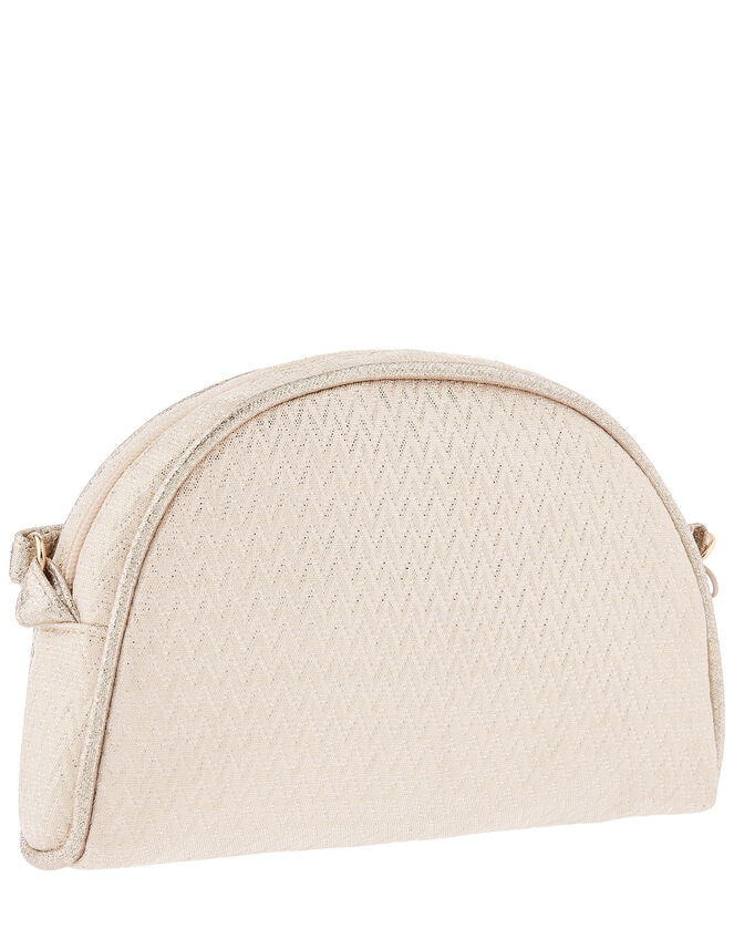 Shimmery Corsage Cross-Body Bag, , large