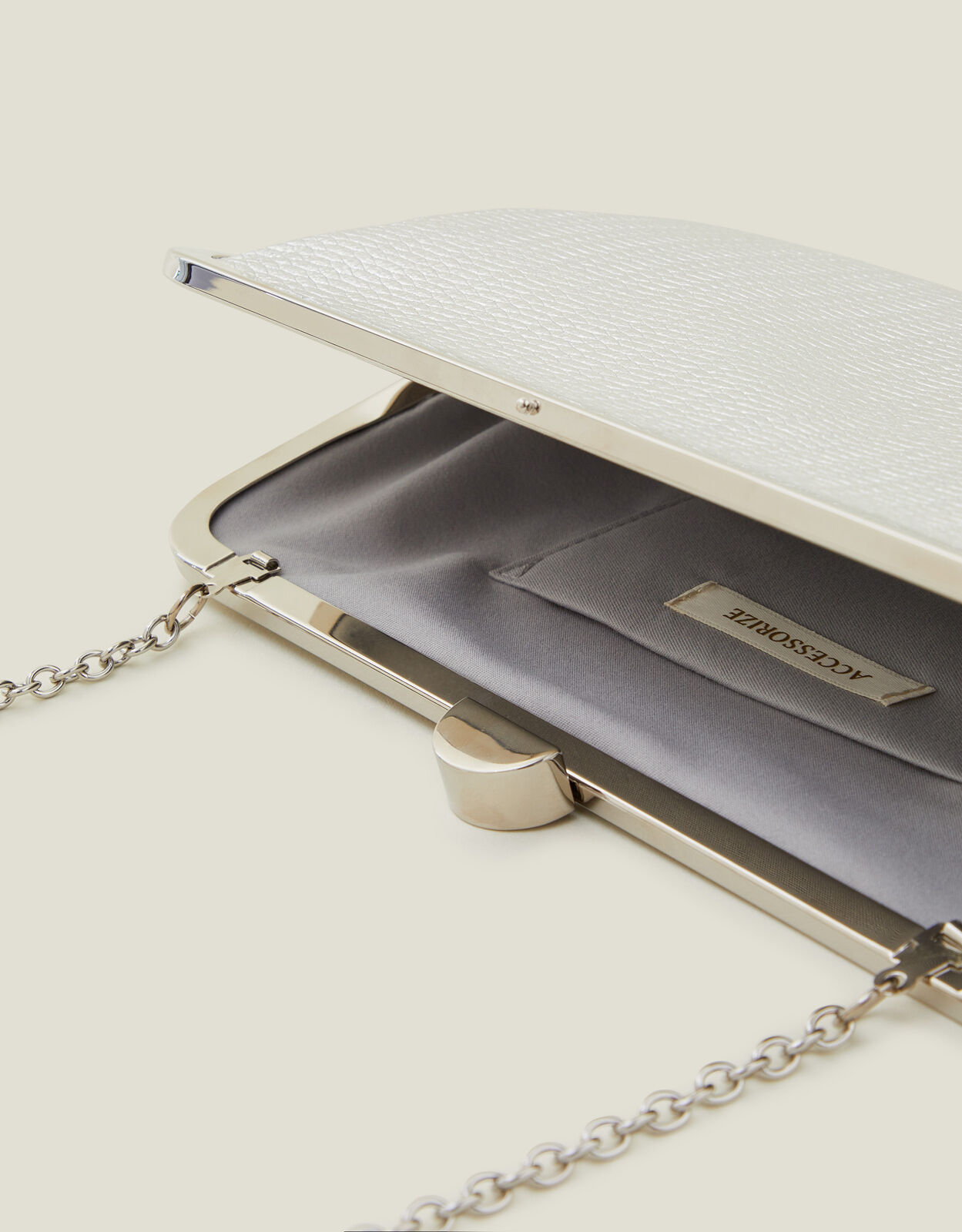 Metallic Clutch Bag Silver Clutches Accessorize Global