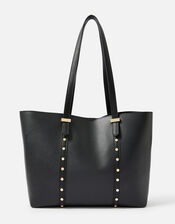 Ali Studded Tote Bag , Black (BLACK), large
