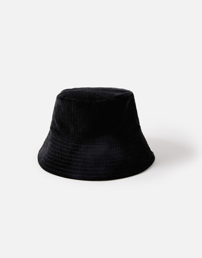 Cord Bucket Hat, Black (BLACK), large