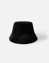 Cord Bucket Hat, Black (BLACK), large