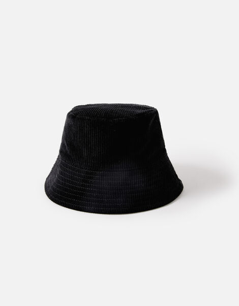 Cord Bucket Hat Black, Black (BLACK), large