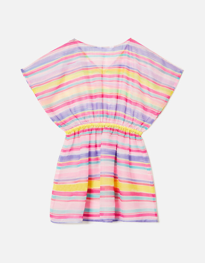 Stripe Chiffon Kaftan Dress, Multi (BRIGHTS-MULTI), large