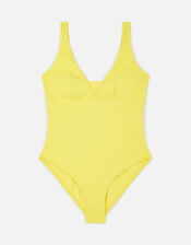 Lexi Ribbed Shaping Swimsuit, Yellow (YELLOW), large