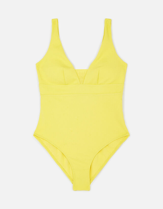 Lexi Ribbed Shaping Swimsuit, Yellow (YELLOW), large