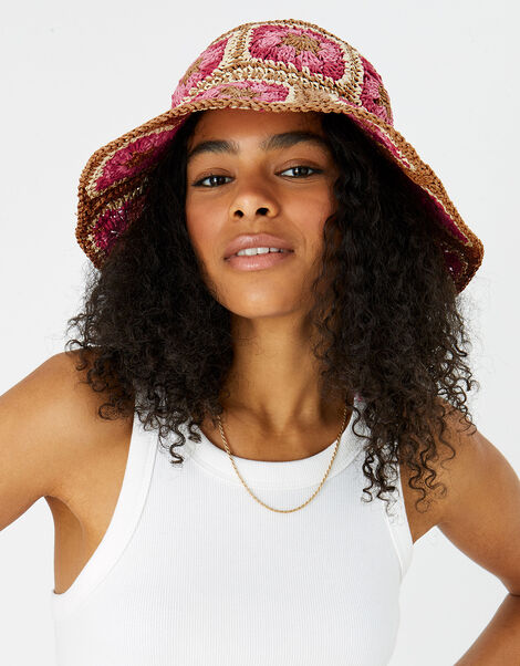 Jasmine Hand Crochet Bucket Hat, , large