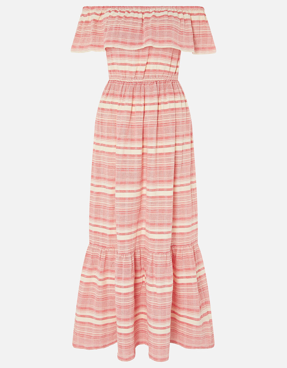 Jacquard Bardot Dress Red Beach holiday dresses Accessorize UK