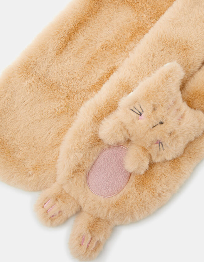 Girls Fluffy Cat Scarf, , large