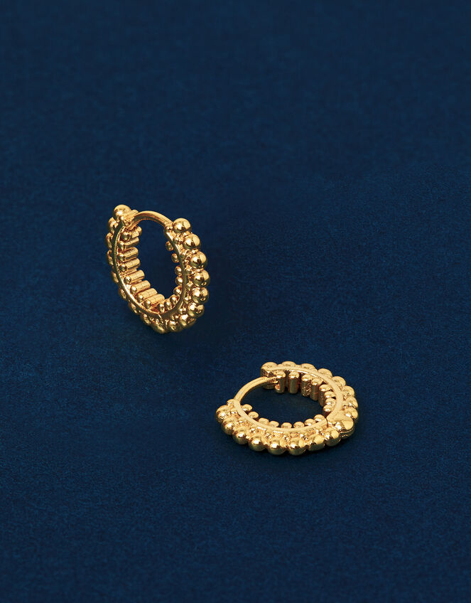 14ct Gold-Plated Bobble Hoop Earrings, , large