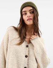 Blanket Stitch Cardigan, Camel (OATMEAL), large