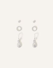 Crystal Drop Earrings Set of Three, , large