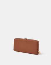 Tab Zip Around Purse, Tan (TAN), large