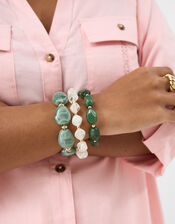 3-Pack Resin Bead Stretch Bracelets, , large