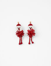 Beaded Santa Earrings, , large