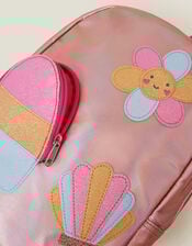 Girls Ice Cream Pocket Metallic Backpack, , large