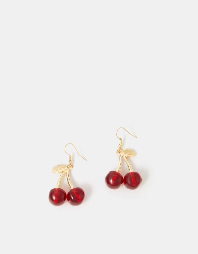 Cherry Resin Drop Earrings, , large