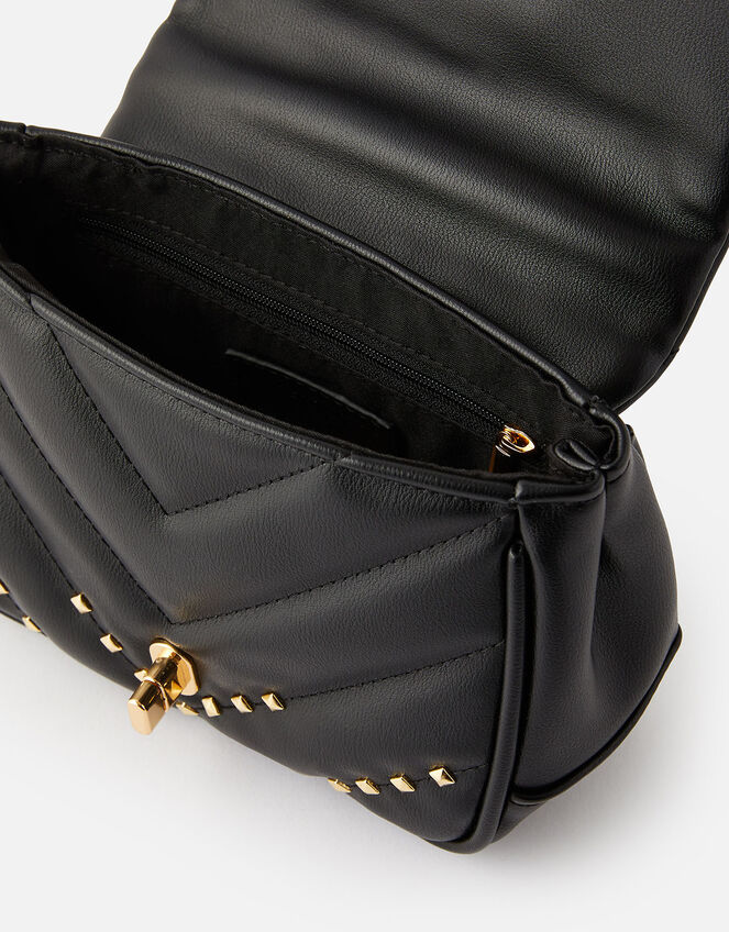 Studded Cross-Body Bag , Black (BLACK), large