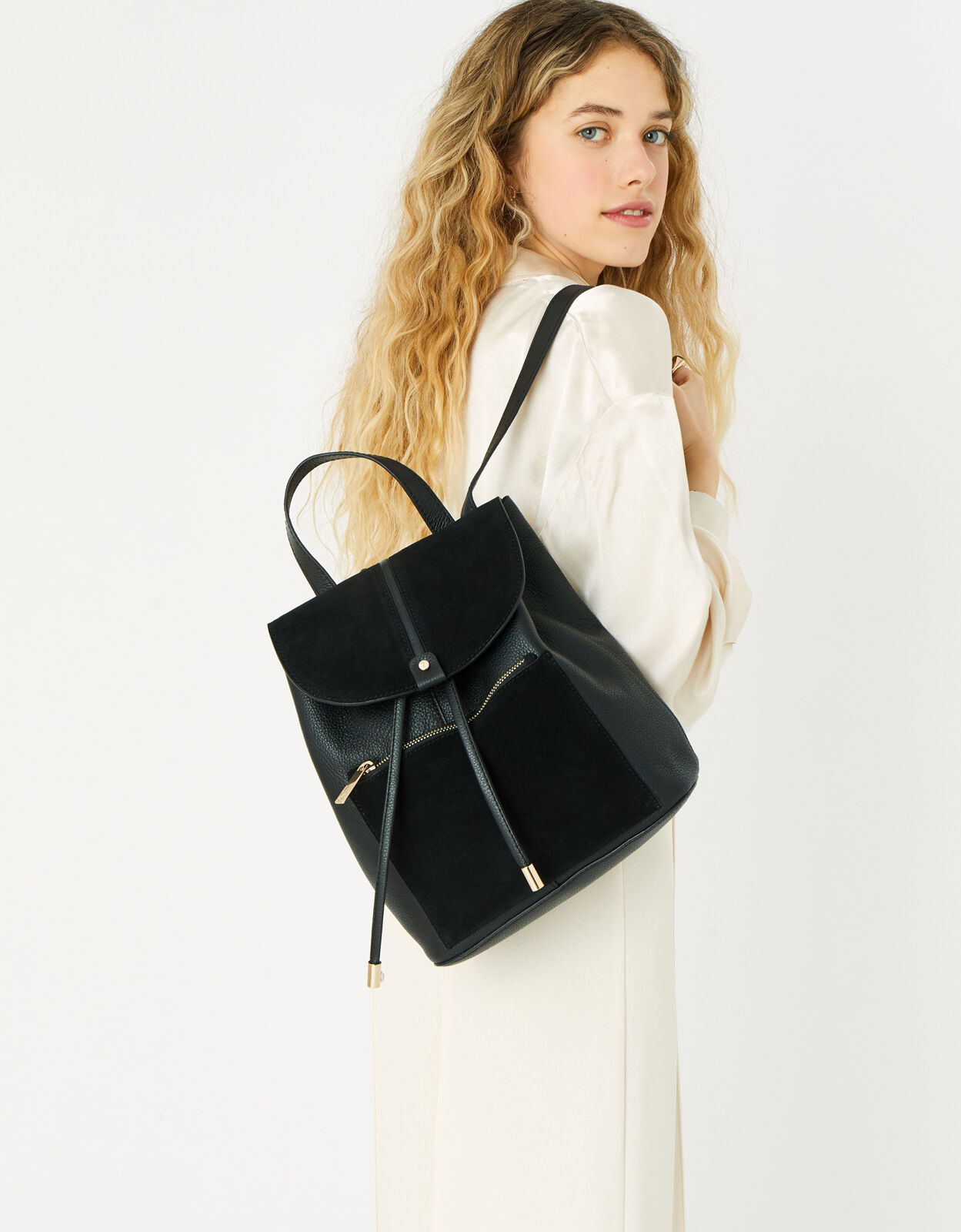 Accessorize leather backpack clearance