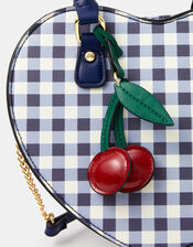 Gingham Heart Crossbody Bag, , large