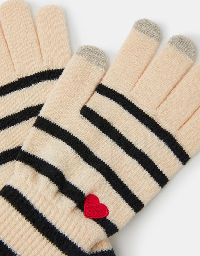 Heart Stripe Touch Screen Gloves, , large