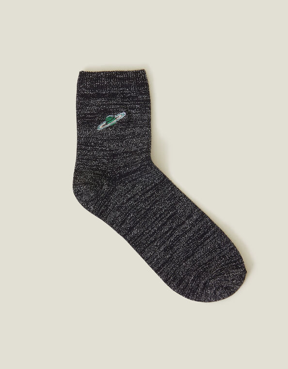 Sparkle Planet Embroidered Socks, , large