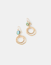 Abalone Circle Drop Earrings, , large
