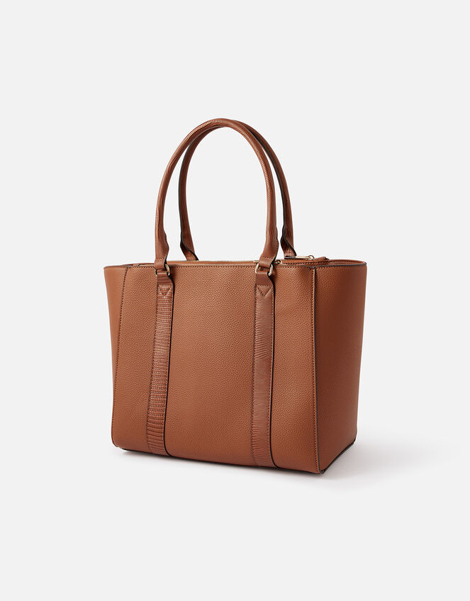 Large Multi-Compartment Work Bag, Tan (TAN), large