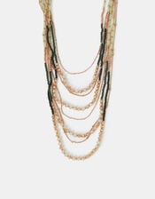 Mix Bead Layered Necklace, , large
