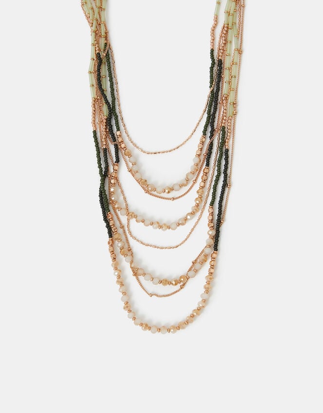 Mix Bead Layered Necklace, , large