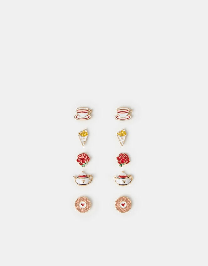 5-Pack London Food Stud Earrings, , large