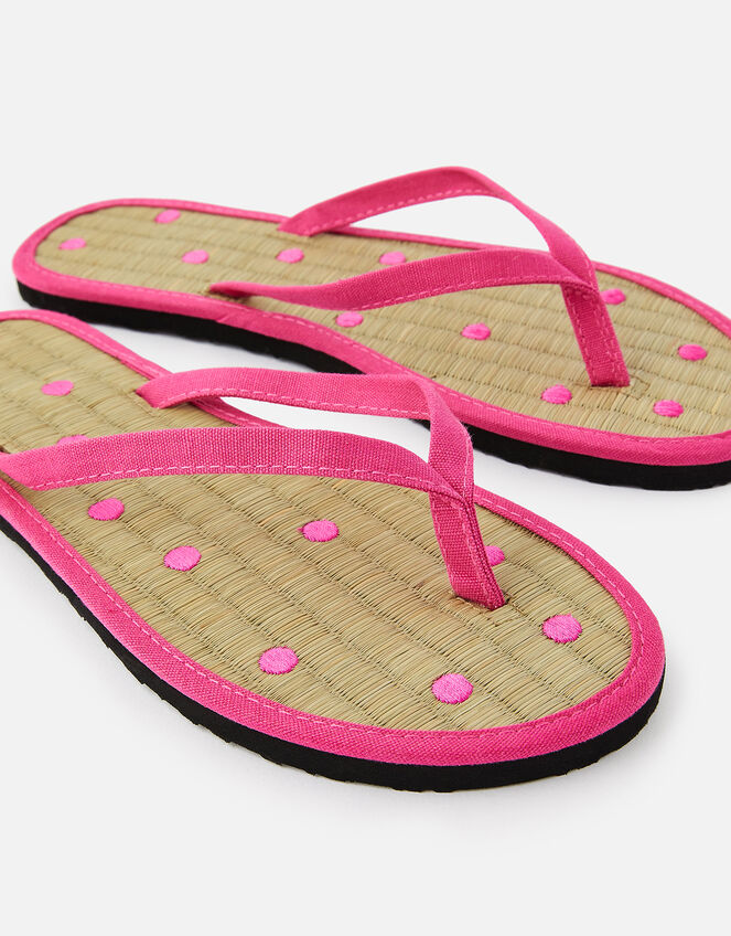 Spot Seagrass Flip Flops , Pink (PINK), large