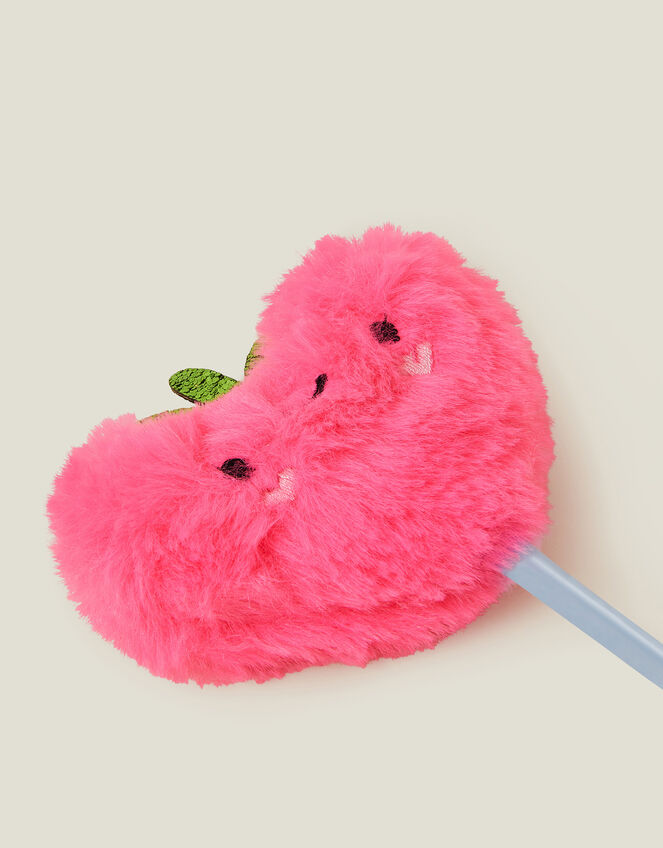 Girls Fluffy Strawberry Topper Pen, , large