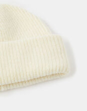Compton Fluffy Beanie Hat, Natural (NATURAL), large