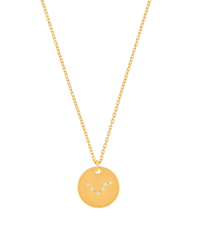 Gold-Plated Constellation Necklace - Libra, , large